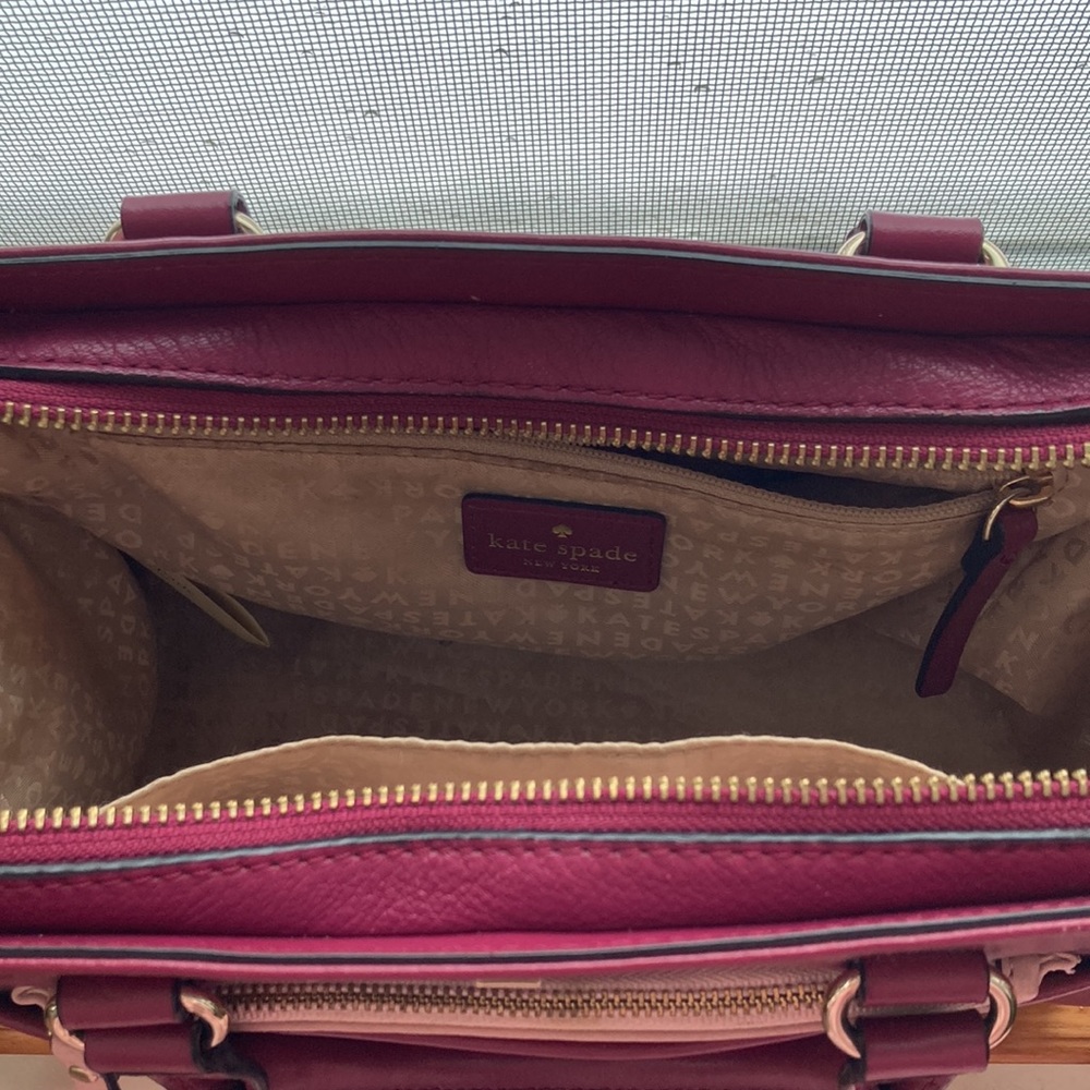 Authentic Kate spade cranberry colored crossbody purse - Picture 3 of 8